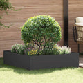 vidaXL Krawężnik do trawnika 100 x 100 x 35 cm Stal Czarny