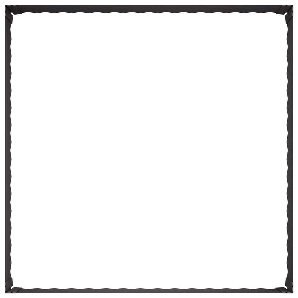 vidaXL Krawężnik do trawnika 100 x 100 x 35 cm Stal Czarny