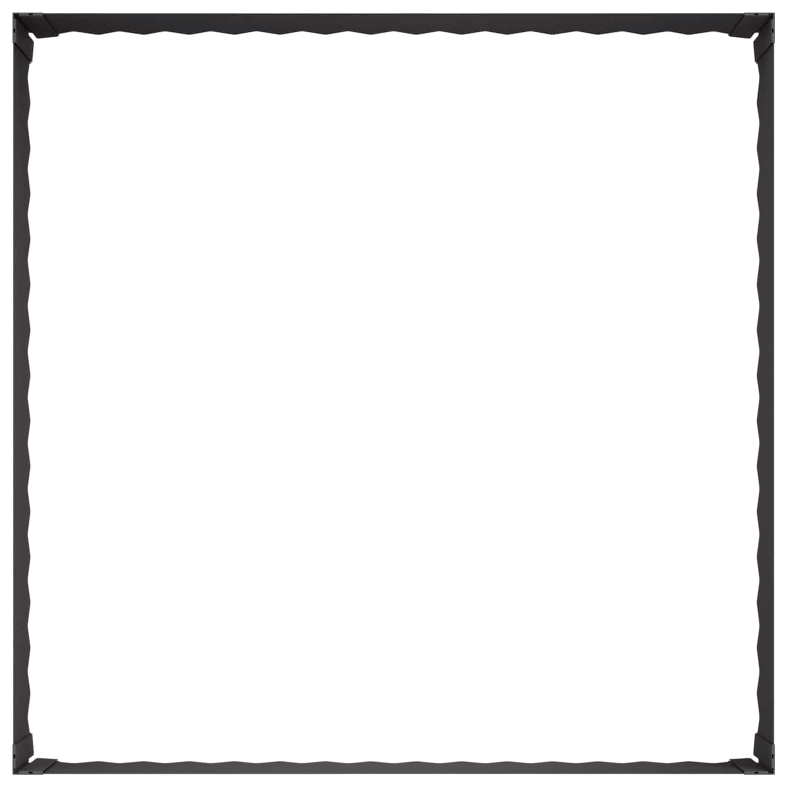 vidaXL Krawężnik do trawnika 100 x 100 x 35 cm Stal Czarny