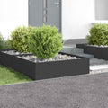vidaXL Krawężnik do trawnika 4 szt. 100 x 100 x 35 cm Stal Czarny