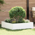 vidaXL Krawężnik do trawnika 100 x 100 x 35 cm Stal Biały