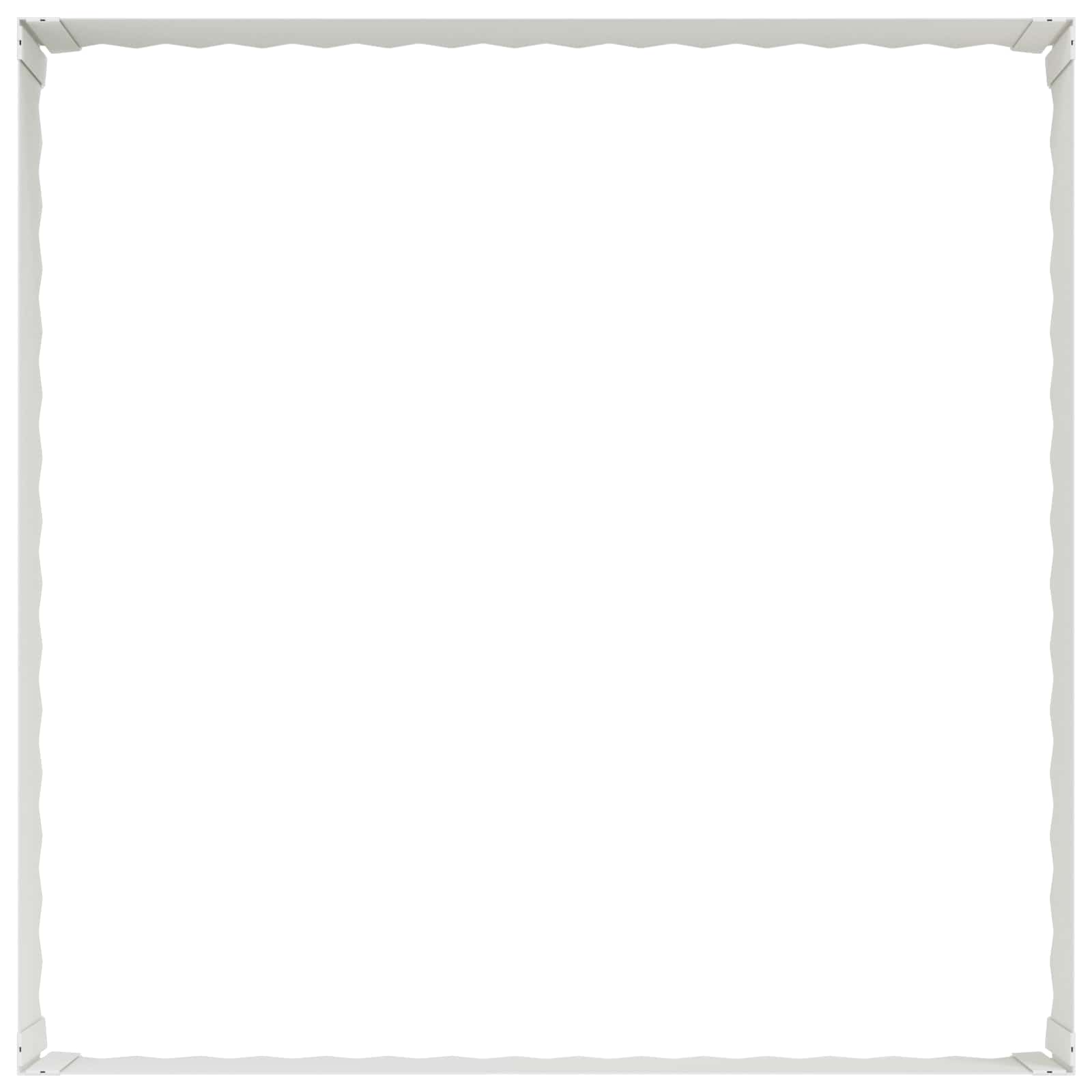 vidaXL Krawężnik do trawnika 100 x 100 x 35 cm Stal Biały