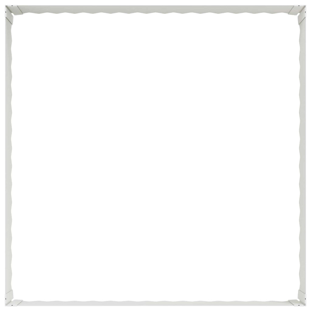 vidaXL Krawężnik do trawnika 4 szt. 100 x 100 x 35 cm Stal Biały