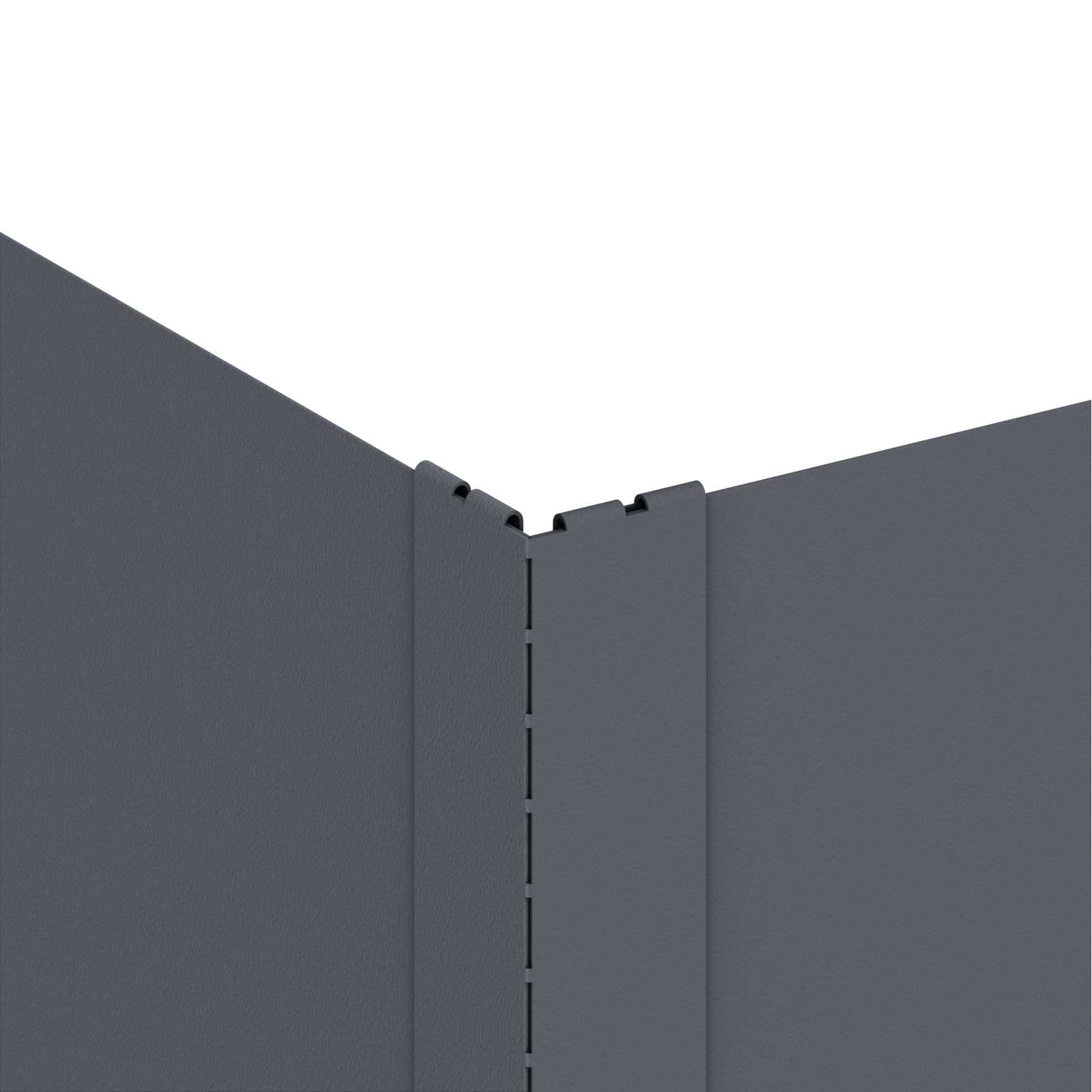 vidaXL Krawężnik do trawnika 100 x 100 x 35 cm Stal antracytowy