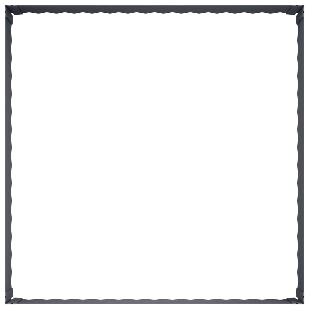 vidaXL Krawężnik do trawnika 100 x 100 x 35 cm Stal antracytowy