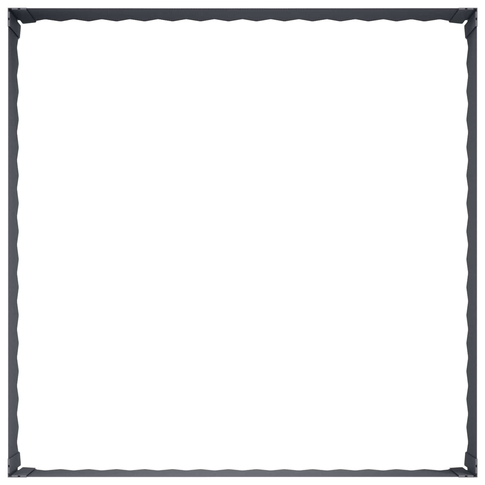 vidaXL Krawężnik do trawnika 100 x 100 x 35 cm Stal antracytowy