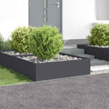 vidaXL Krawężnik do trawnika 4 szt. 100 x 100 x 35 cm Stal antracytowy