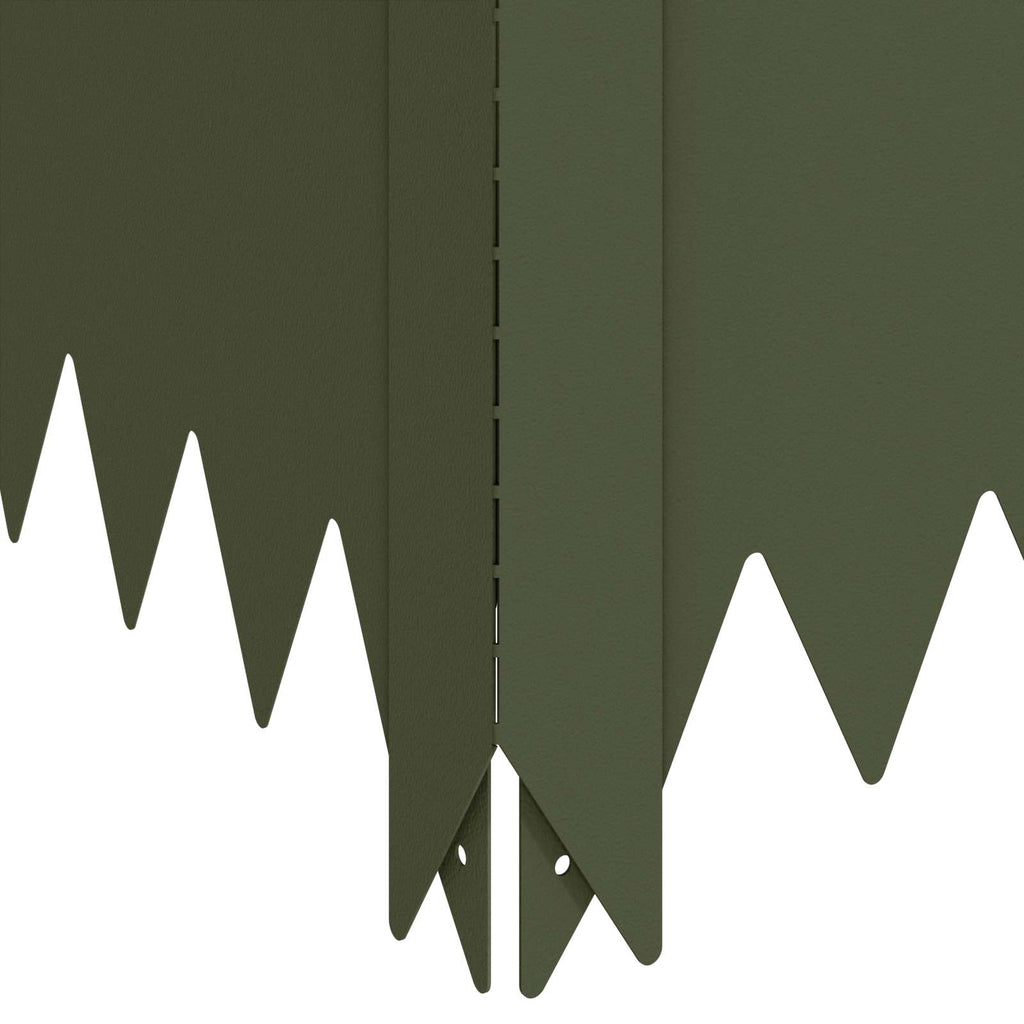 vidaXL Krawężnik do trawnika 100 x 100 x 35 cm Stal Oliwkowy zielony