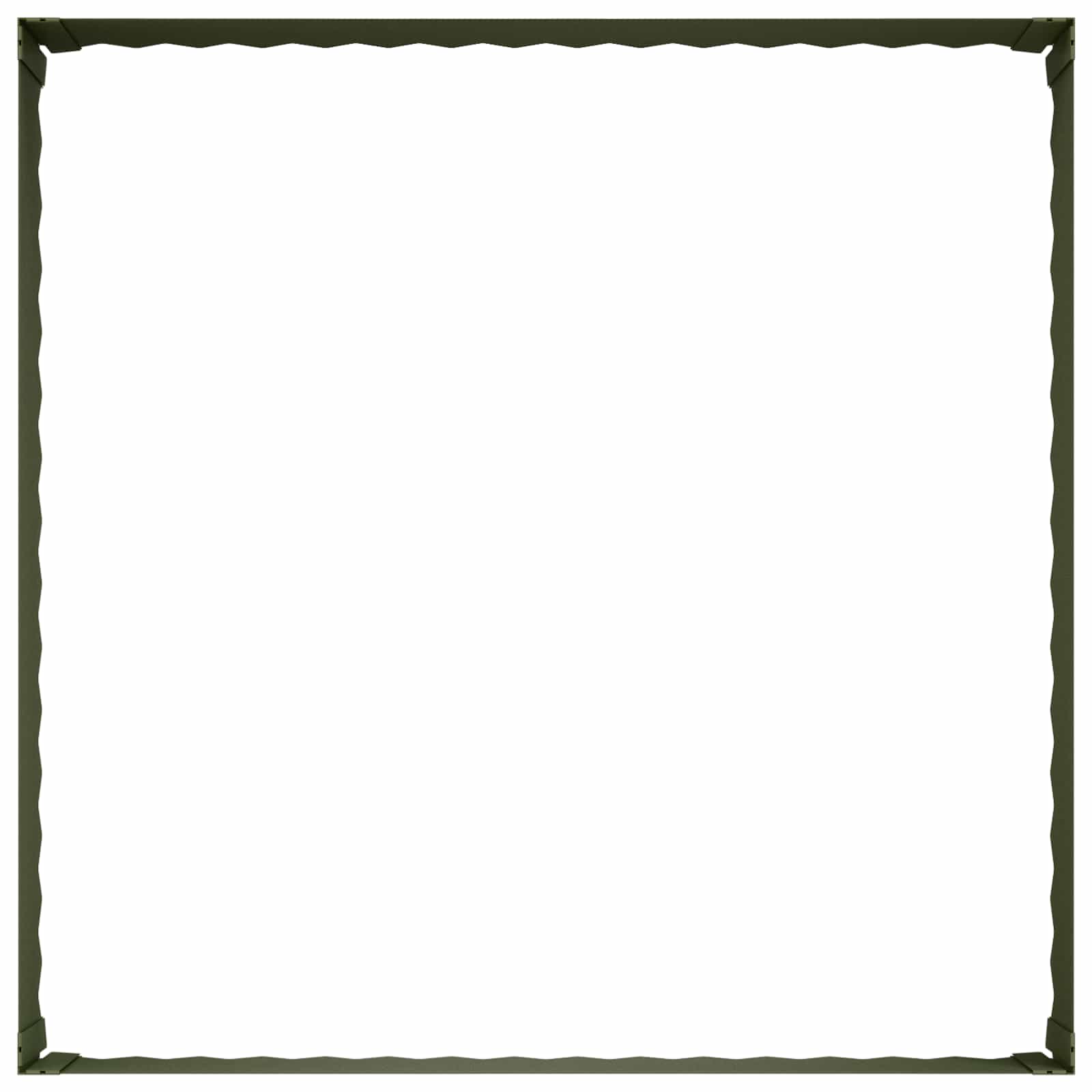 vidaXL Krawężnik do trawnika 100 x 100 x 35 cm Stal Oliwkowy zielony