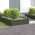 vidaXL Krawężnik do trawnika 4 szt. 100 x 100 x 35 cm Stal