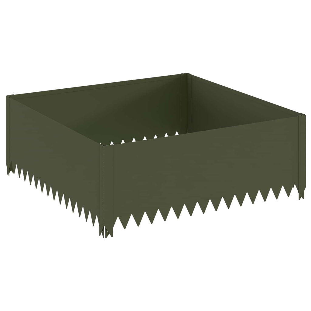vidaXL Krawężnik do trawnika 4 szt. 100 x 100 x 35 cm Stal