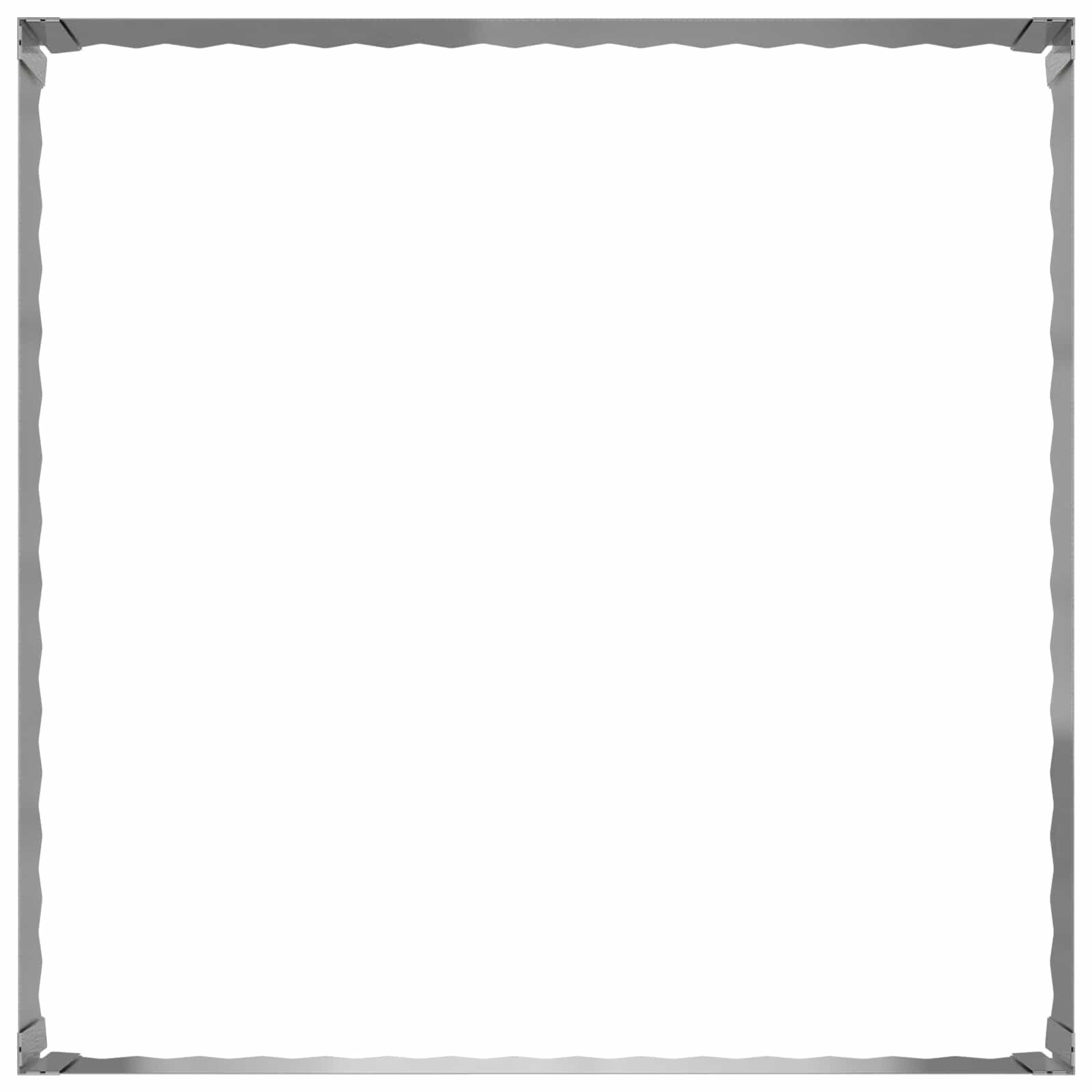 vidaXL Krawężnik do trawnika 100 x 100 x 35 cm Stal srebrny
