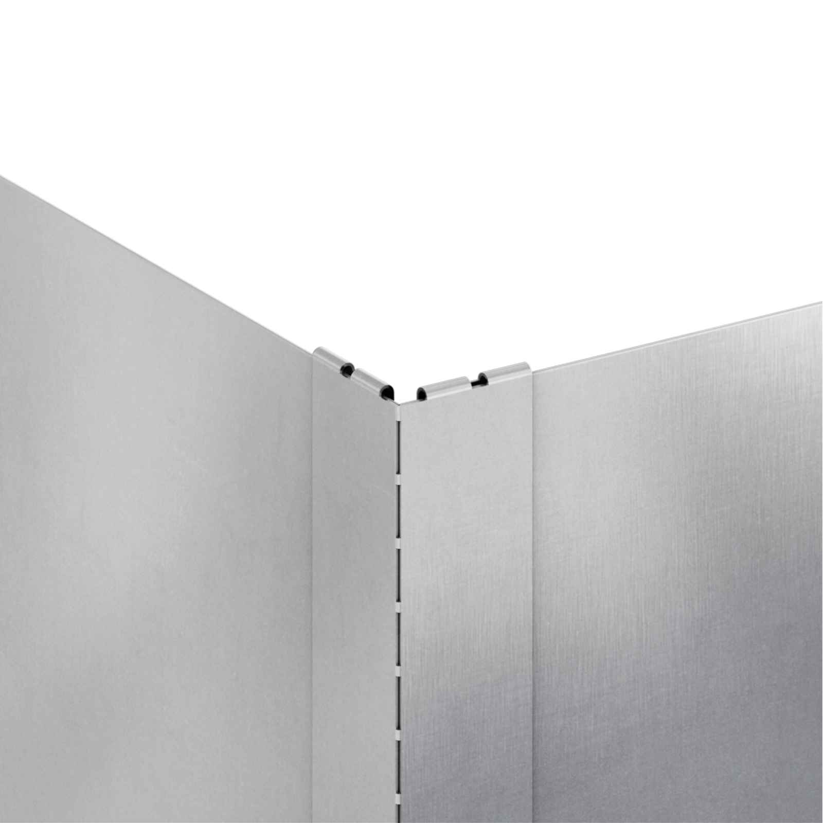 vidaXL Krawężnik do trawnika 4 szt. 100 x 100 x 35 cm Stal srebrny