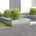 vidaXL Krawężnik do trawnika 4 szt. 100 x 100 x 35 cm Stal srebrny