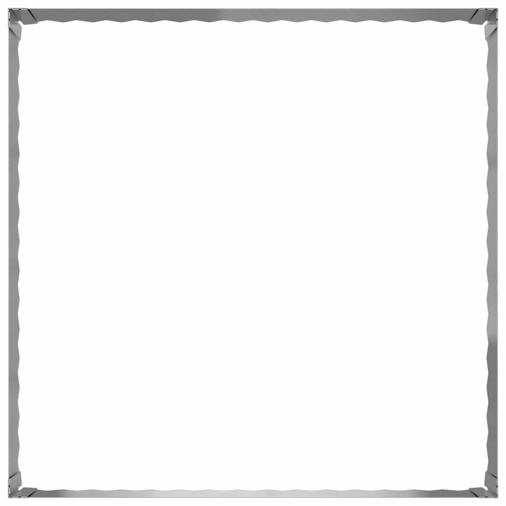 vidaXL Krawężnik do trawnika 4 szt. 100 x 100 x 35 cm Stal srebrny