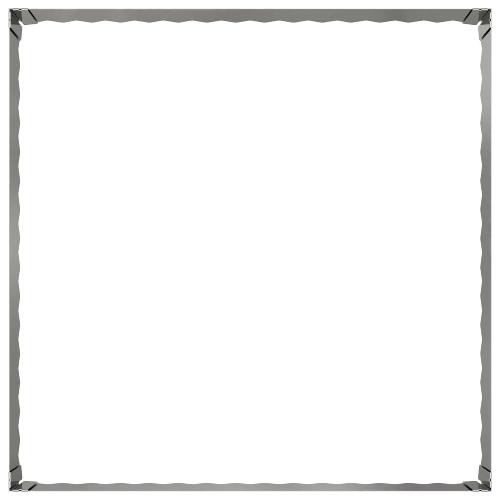 vidaXL Krawężnik do trawnika 100 x 100 x 35 cm Stal srebrny