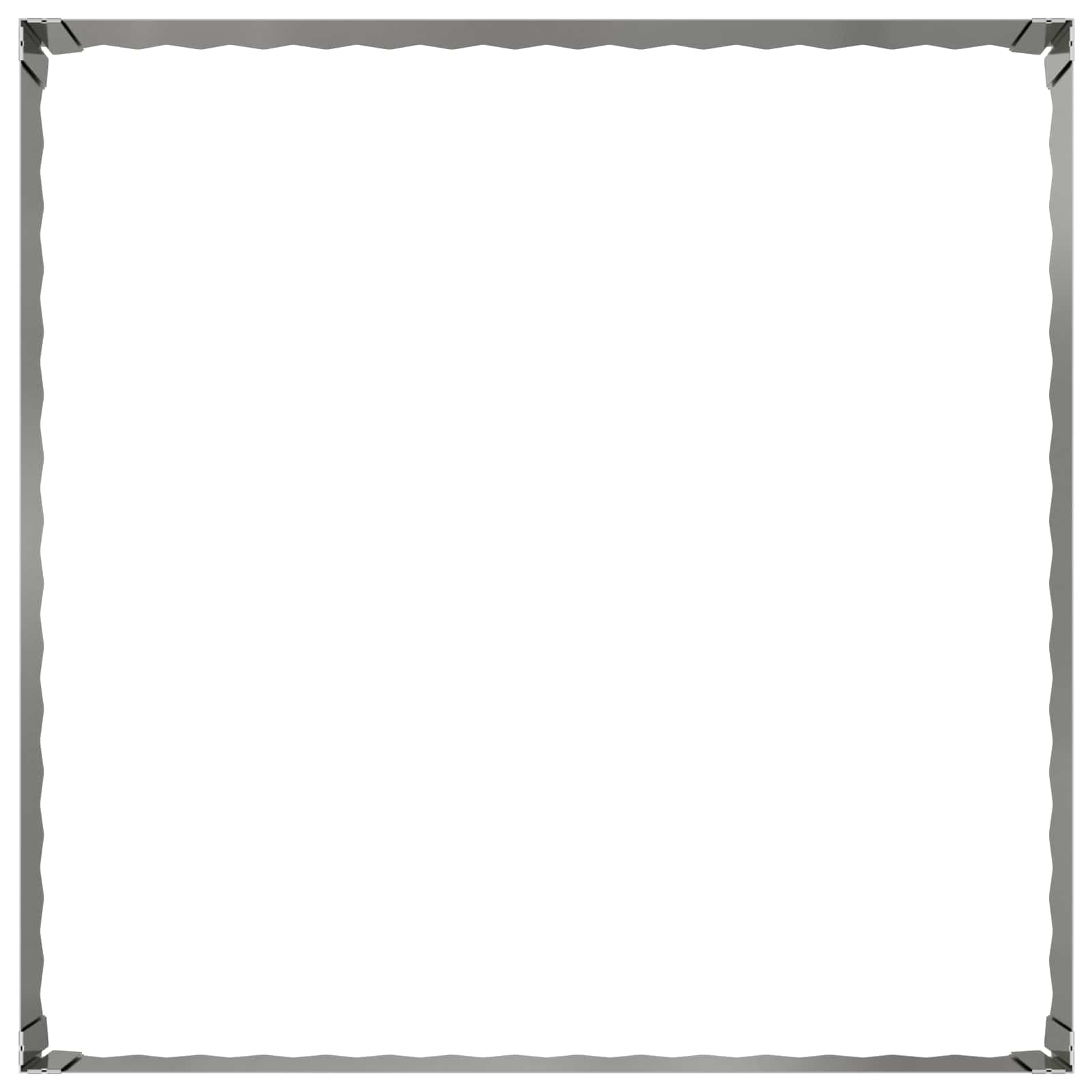 vidaXL Krawężnik do trawnika 100 x 100 x 35 cm Stal srebrny