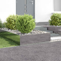 vidaXL Krawężnik do trawnika 4 pcs 100 x 100 x 35 cm Stal srebrny