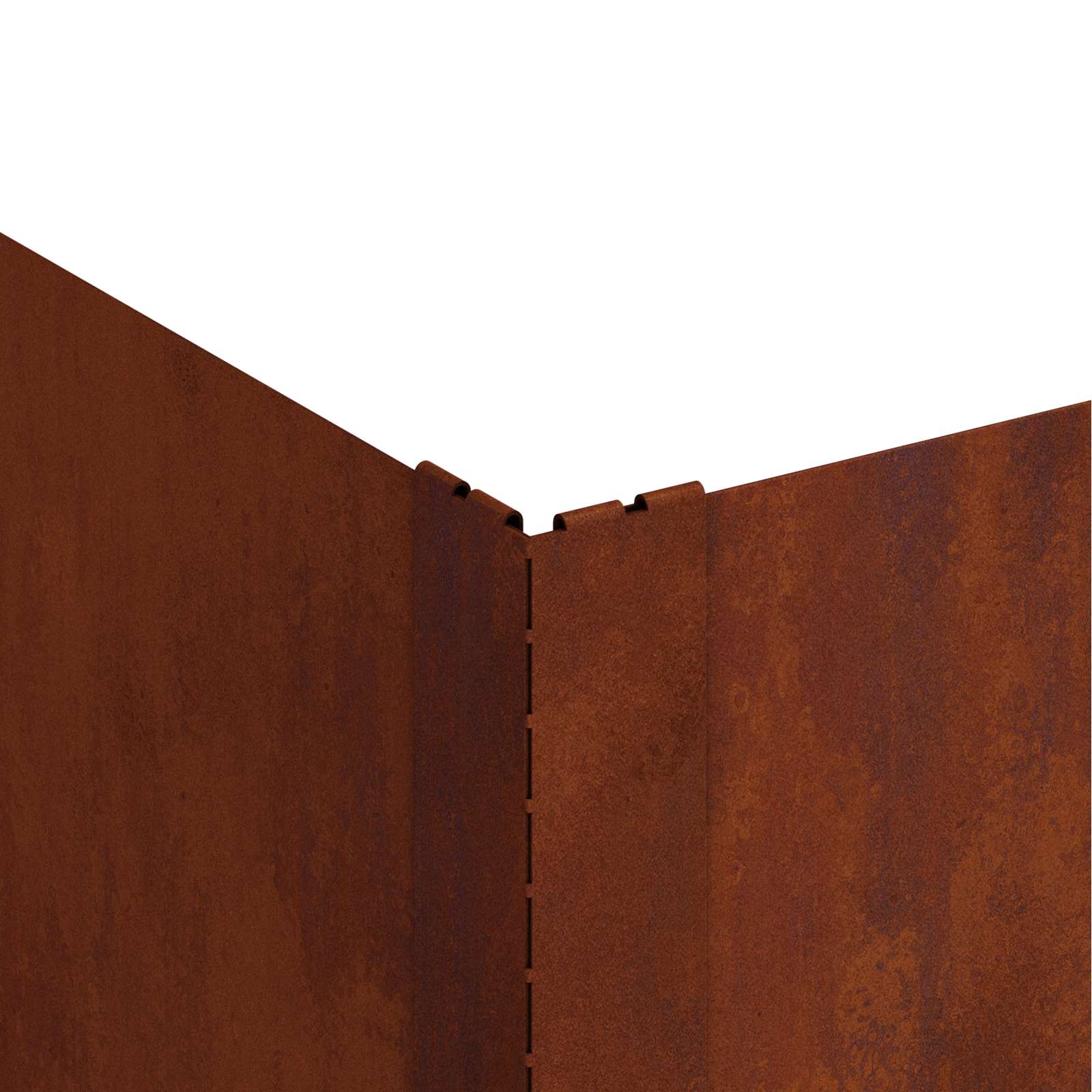vidaXL Krawężnik do trawnika 100 x 100 x 35 cm Stal Rdzawy