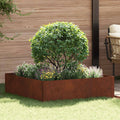 vidaXL Krawężnik do trawnika 100 x 100 x 35 cm Stal Rdzawy
