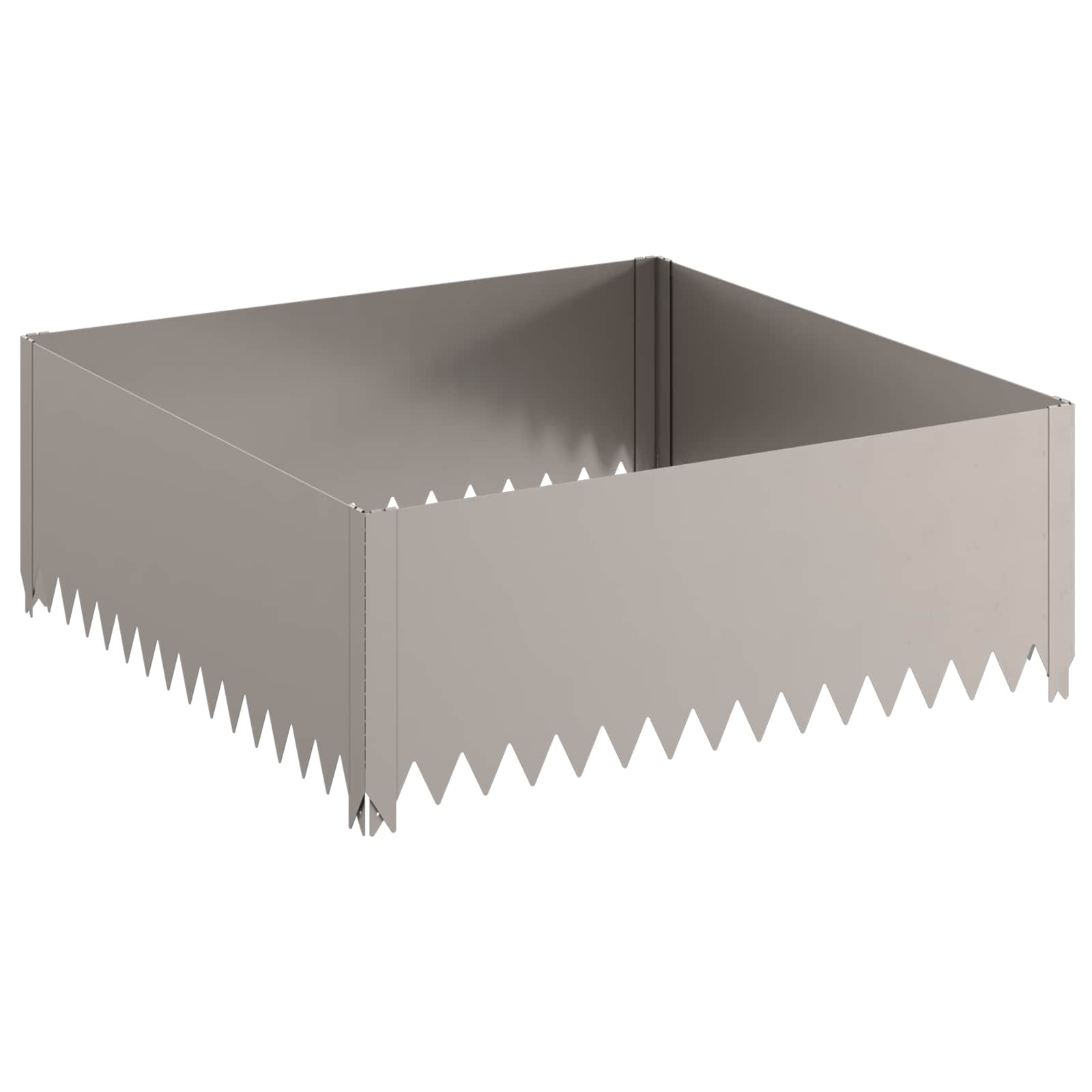 vidaXL Krawężnik do trawnika 100 x 100 x 35 cm Stal Rdzawy