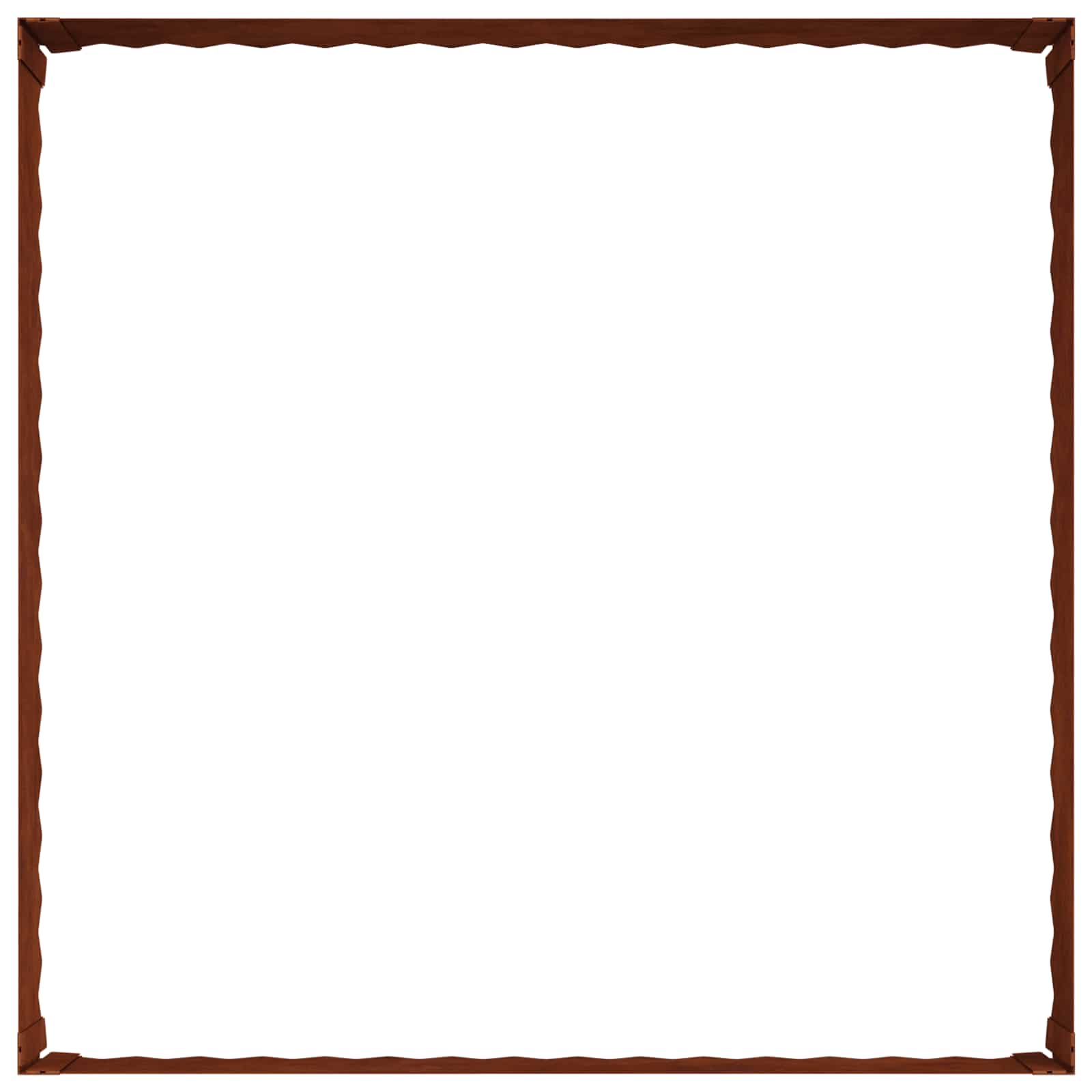 vidaXL Krawężnik do trawnika 100 x 100 x 35 cm Stal Rdzawy