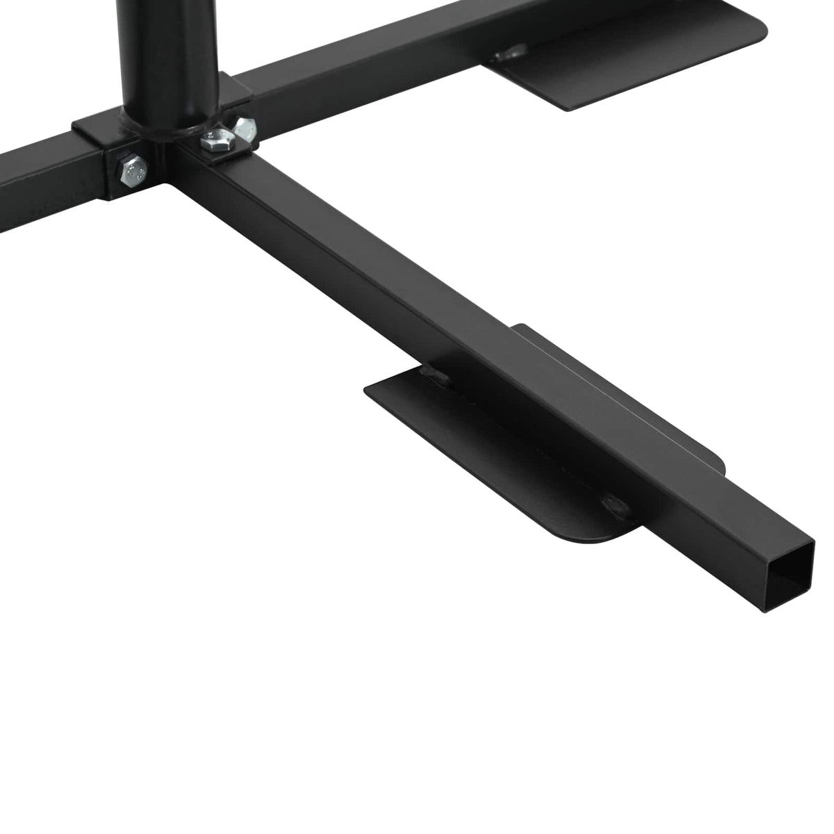 vidaXL Rama podstawy do parasola w pół Czarny Stal for 32-38 mm Pole