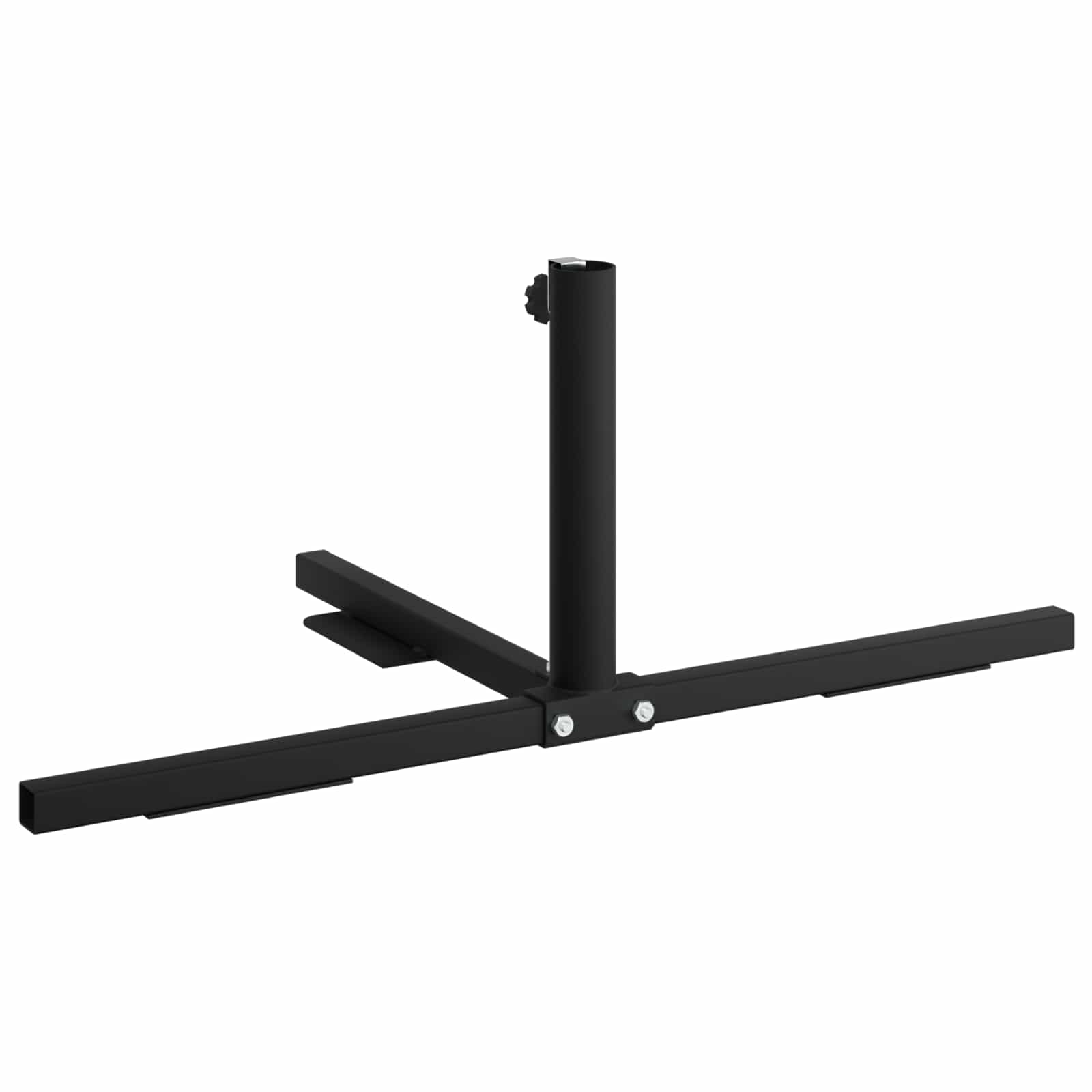 vidaXL Rama podstawy do parasola w pół Czarny Stal for 32-38 mm Pole