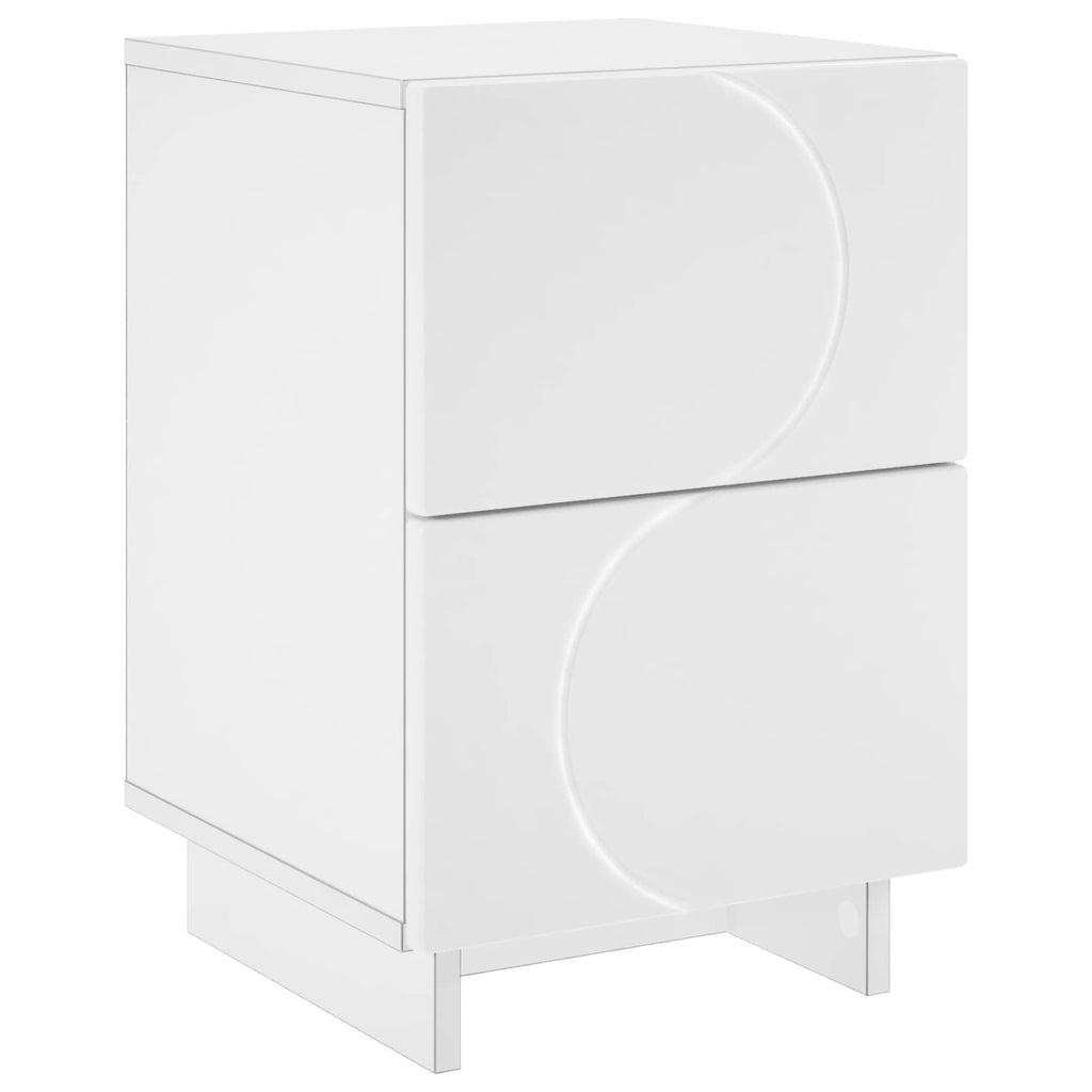 vidaXL Szafka Nocna Biały 33,5 x 34,5 x 50 cm Materiał drewnopochodny