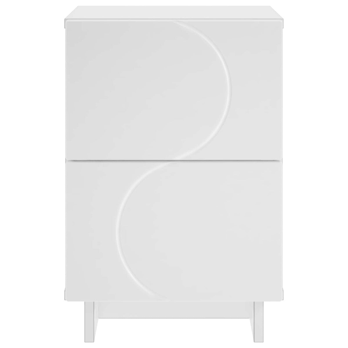 vidaXL Szafka Nocna Biały 33,5 x 34,5 x 50 cm Materiał drewnopochodny