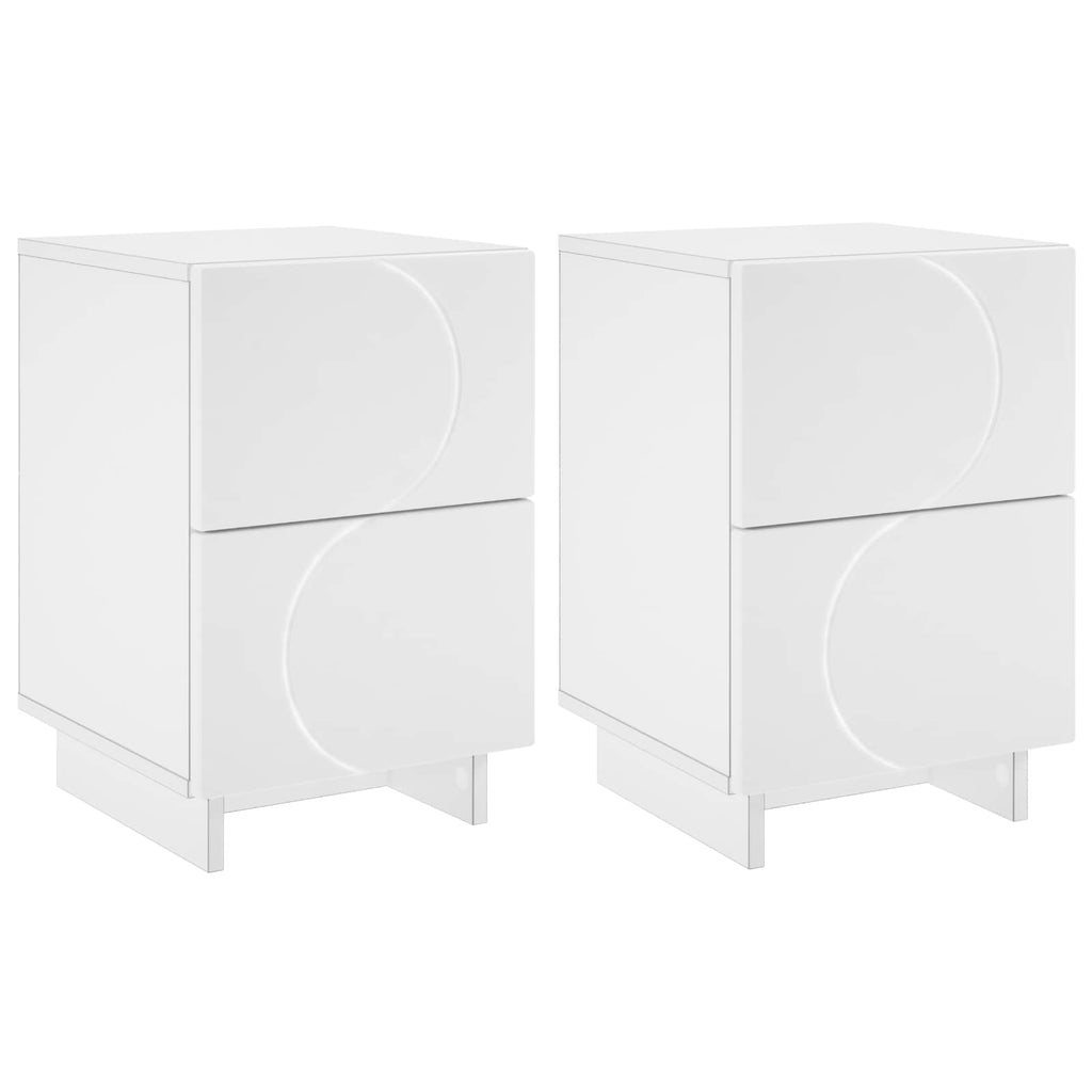 vidaXL Szafka Nocna 2 szt. Biały 33,5 x 34,5 x 50 cm