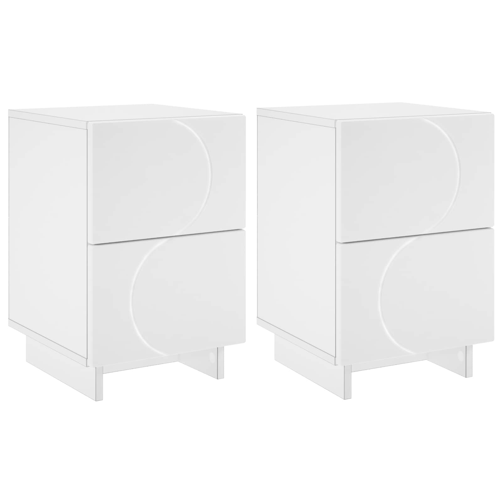 vidaXL Szafka Nocna 2 szt. Biały 33,5 x 34,5 x 50 cm