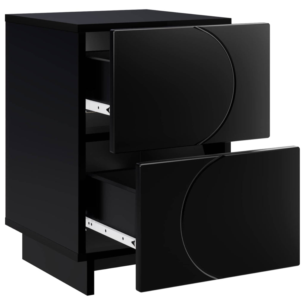 vidaXL Szafka Nocna Czarny 33,5 x 34,5 x 50 cm Drewno inżynieryjne