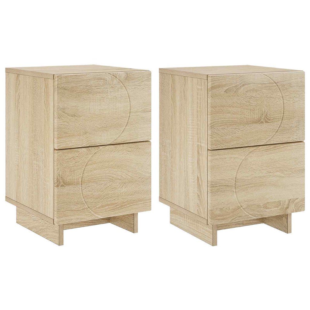 vidaXL Szafka Nocna 2 szt. dąb Sonoma 33,5 x 34,5 x 50 cm