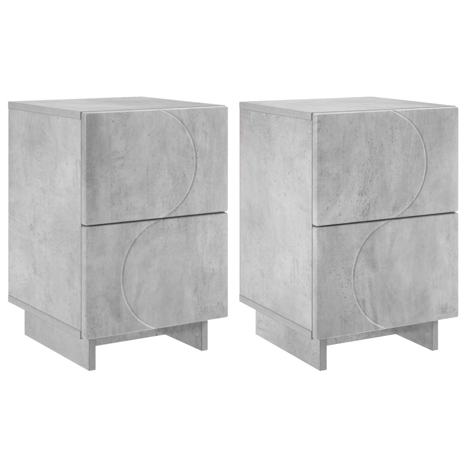 vidaXL Szafka Nocna 2 szt. Betonowy szary 33,5 x 34,5 x 50 cm