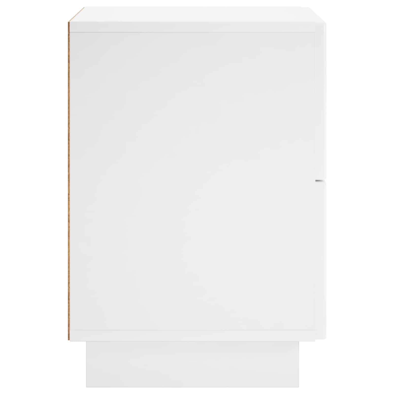 vidaXL Szafka Nocna 2 szt. Biały wysoki połysk 33,5 x 34,5 x 50 cm