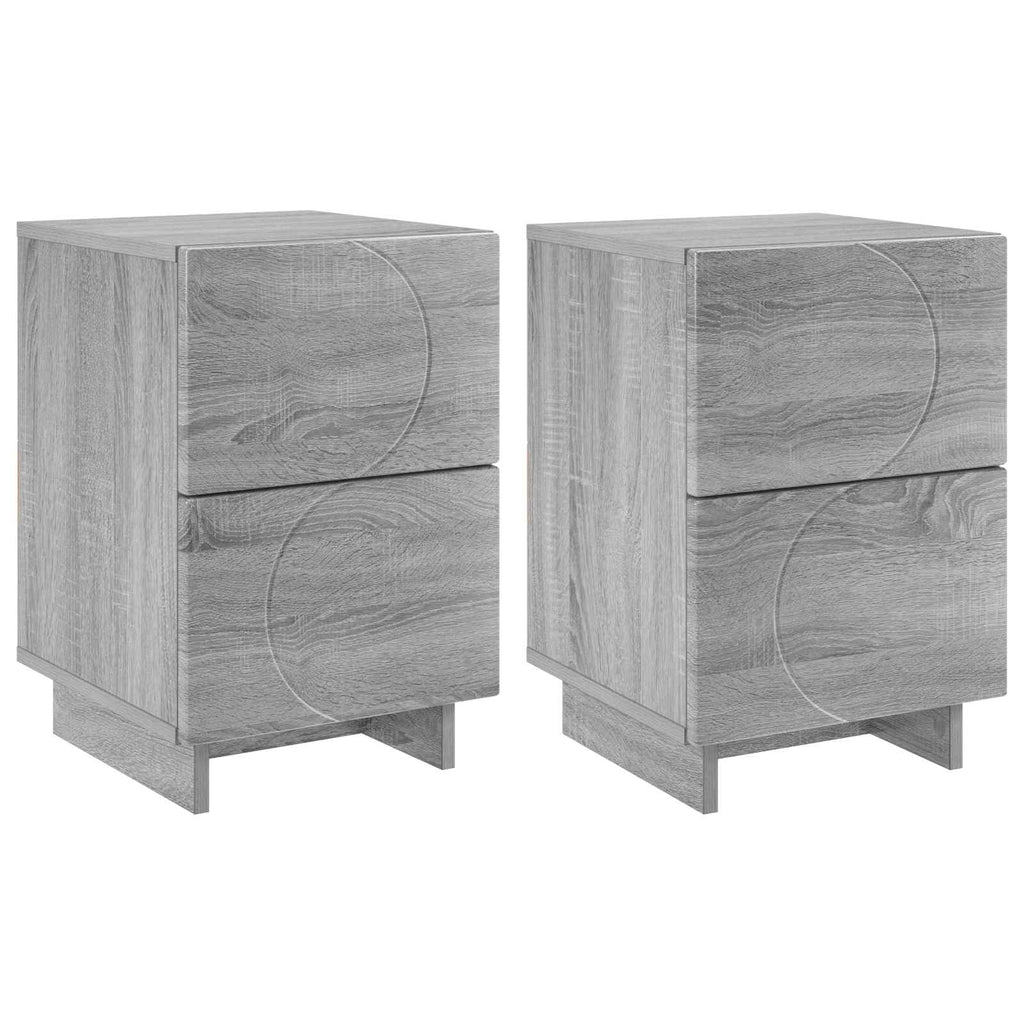 vidaXL Szafka Nocna 2 szt. Szary Sonoma 33,5 x 34,5 x 50 cm