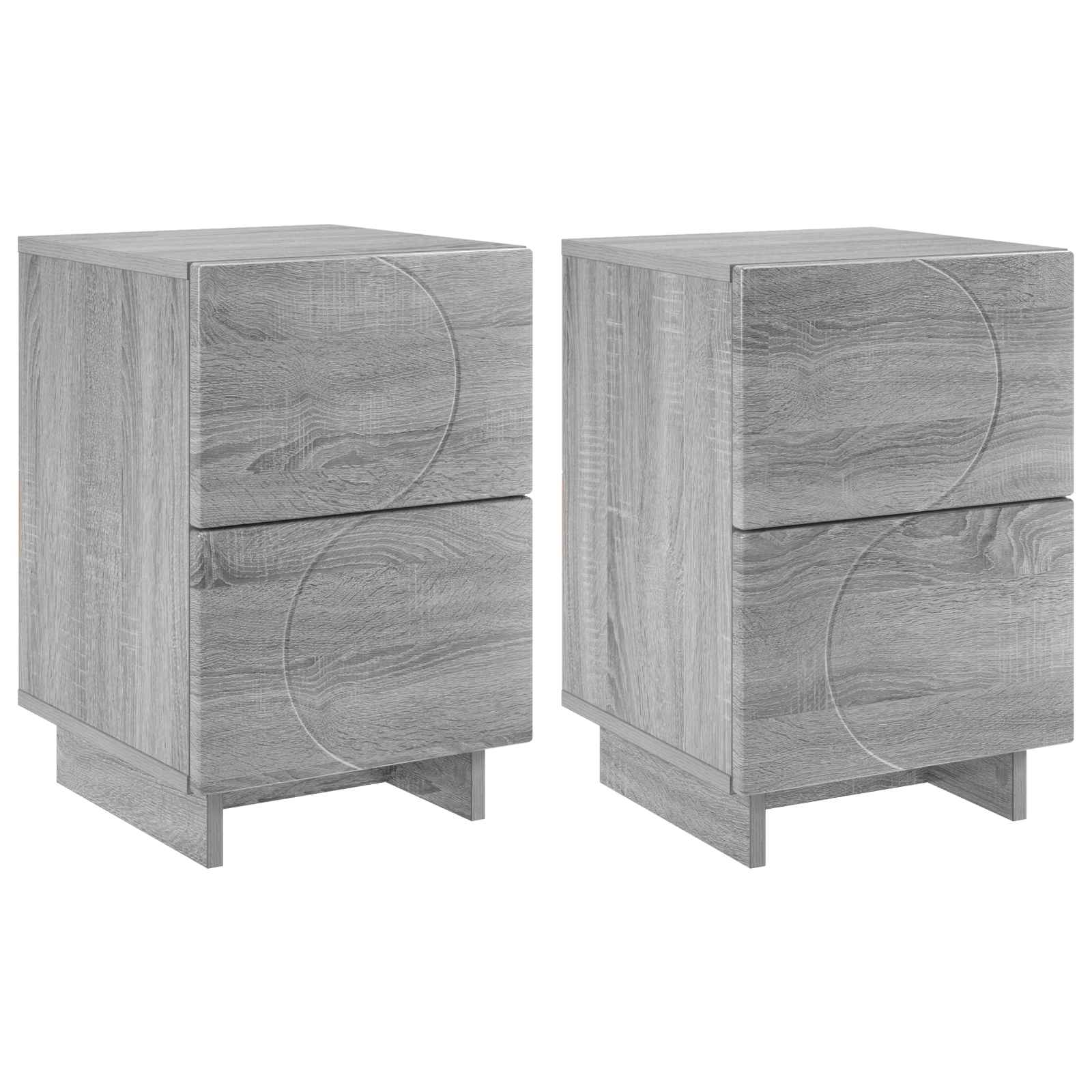 vidaXL Szafka Nocna 2 szt. Szary Sonoma 33,5 x 34,5 x 50 cm