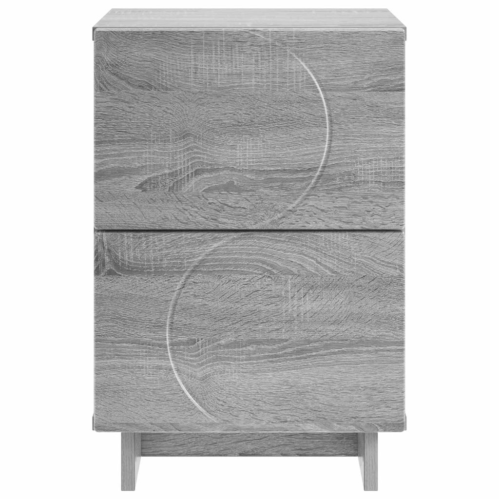 vidaXL Szafka Nocna 2 szt. Szary Sonoma 33,5 x 34,5 x 50 cm
