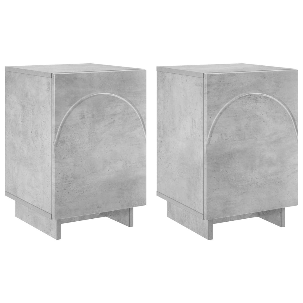 vidaXL Szafka Nocna 2 szt. Betonowy szary 33,5 x 34,5 x 50 cm