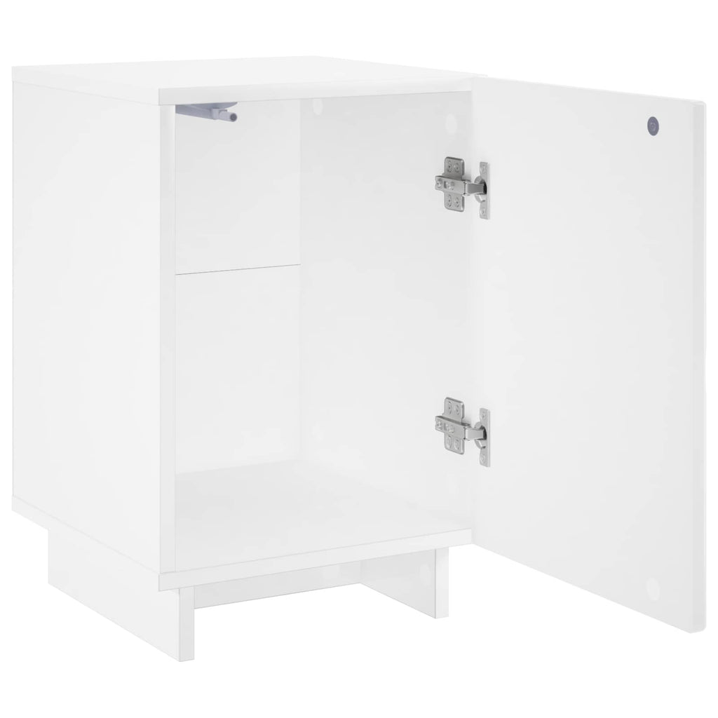 vidaXL Szafka Nocna 2 szt. Biały wysoki połysk 33,5 x 34,5 x 50 cm