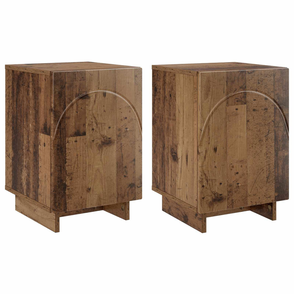 vidaXL Szafka Nocna 2 szt. Stare drewno 33,5 x 34,5 x 50 cm