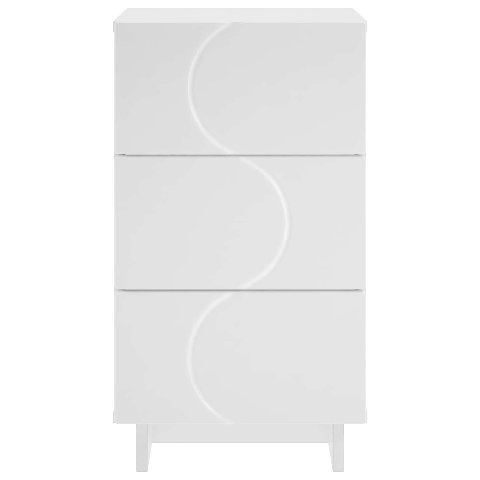 vidaXL Szafka Nocna Biały 33,5 x 34,5 x 60 cm Materiał drewnopochodny