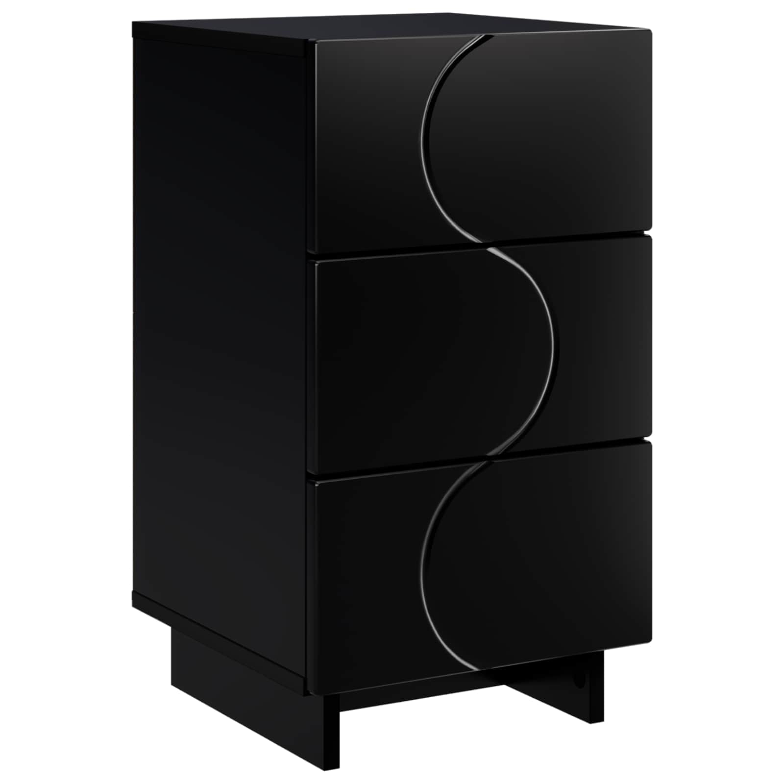 vidaXL Szafka Nocna Czarny 33,5 x 34,5 x 60 cm Materiał drewnopochodny