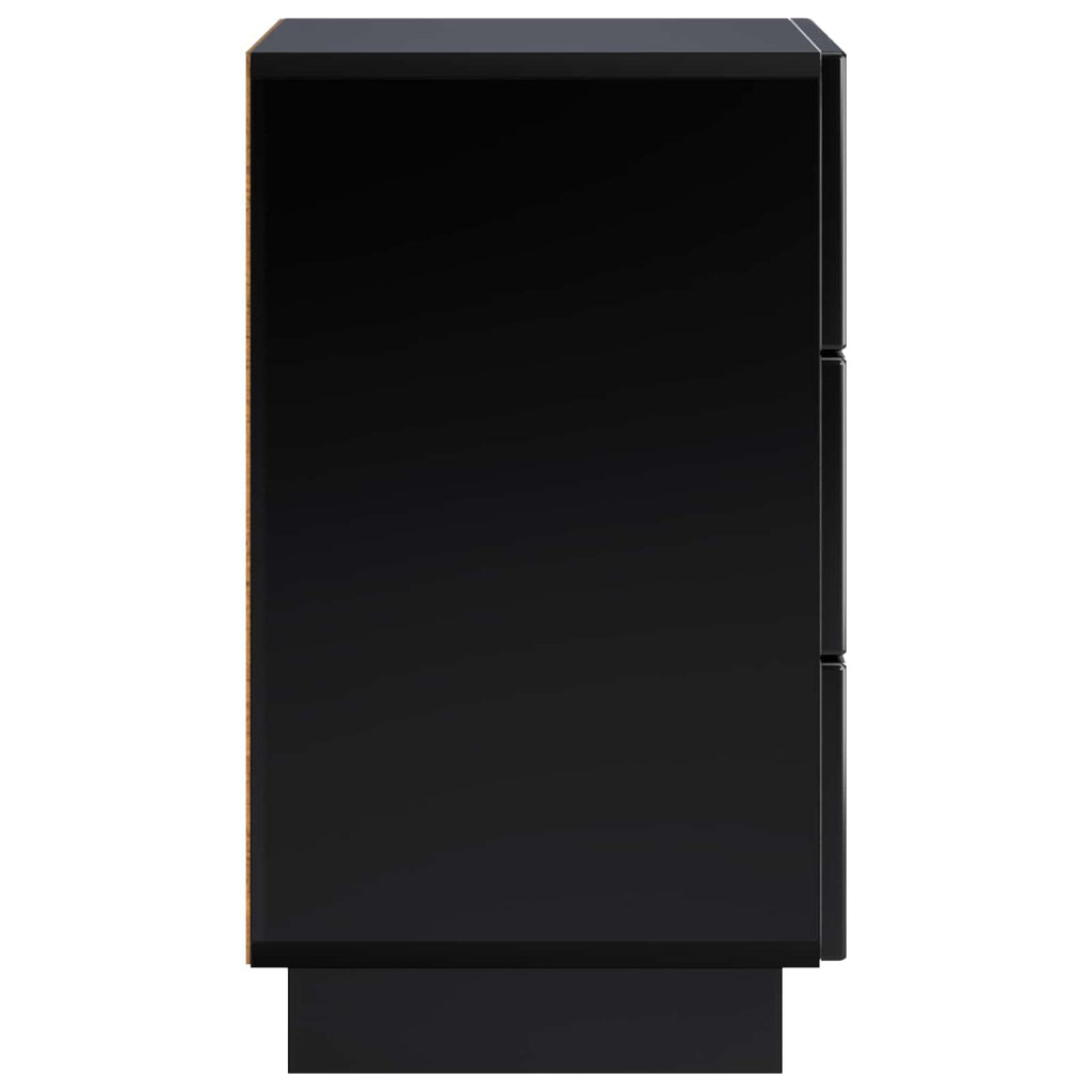 vidaXL Szafka Nocna Czarny 33,5 x 34,5 x 60 cm Materiał drewnopochodny