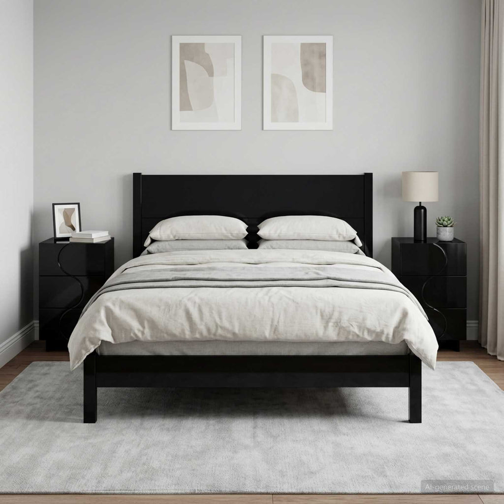 vidaXL Szafka Nocna 2 szt. Czarny 33,5 x 34,5 x 60 cm