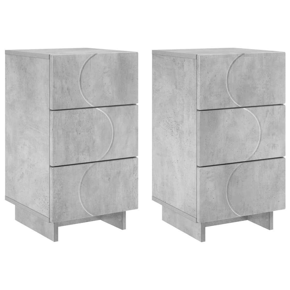 vidaXL Szafka Nocna 2 szt. Betonowy szary 33,5 x 34,5 x 60 cm