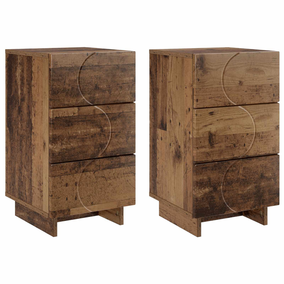 vidaXL Szafka Nocna 2 szt. Stare drewno 33,5 x 34,5 x 60 cm