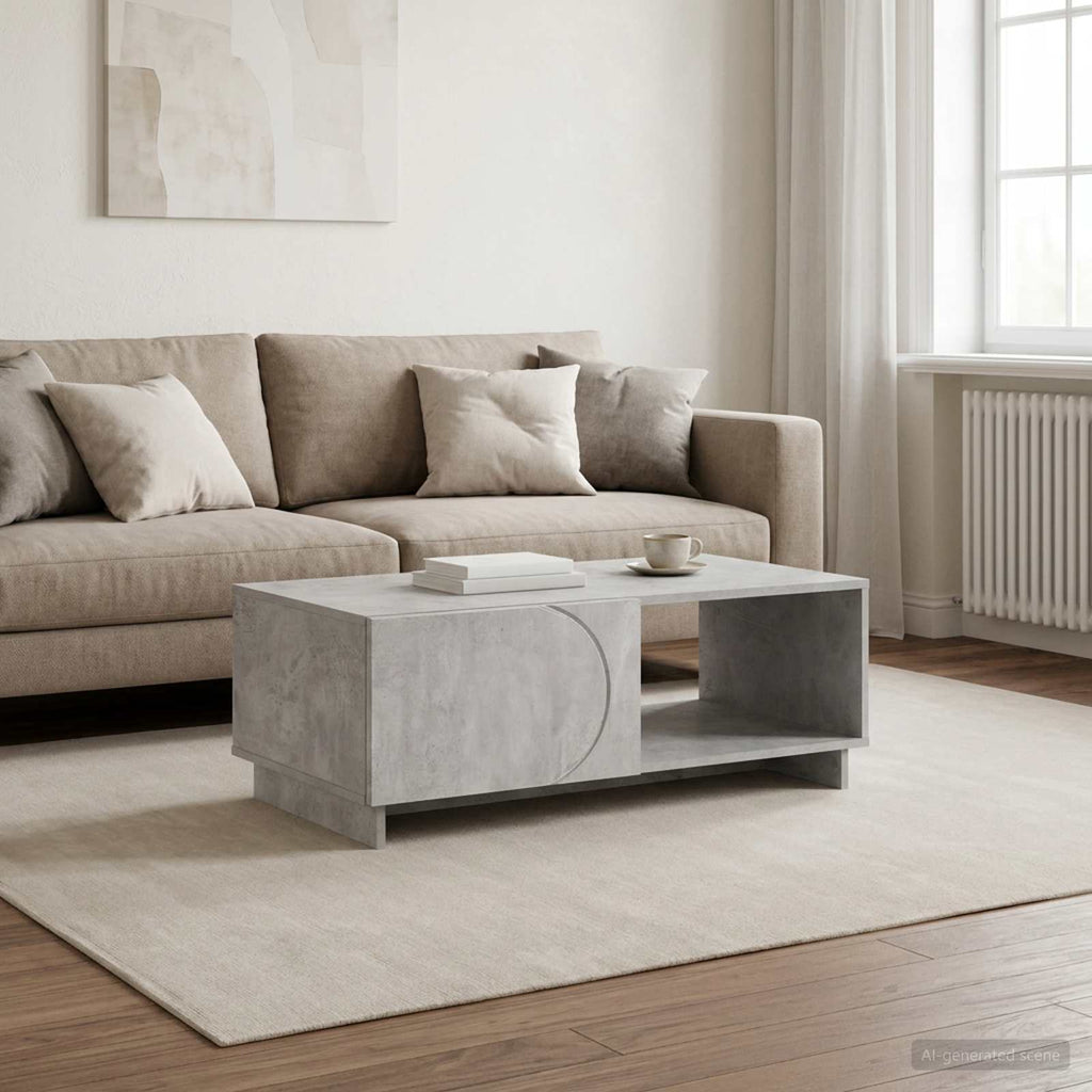 vidaXL Stolik kawowy Betonowy szary 95 x 50,5 x 35 cm