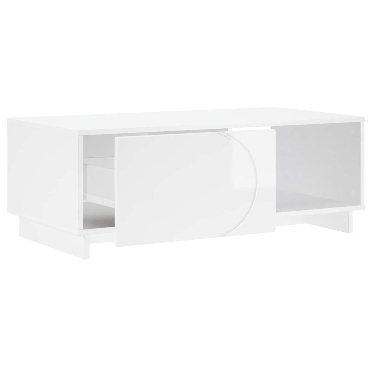 vidaXL Stolik kawowy Biały wysoki połysk 95 x 50,5 x 35 cm